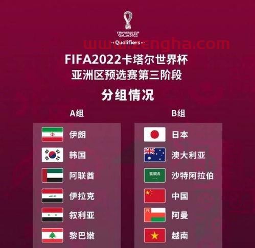中国2022世界杯12强分组